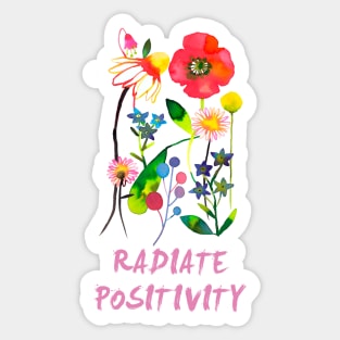 Happy Spring Flowers - positivity Sticker